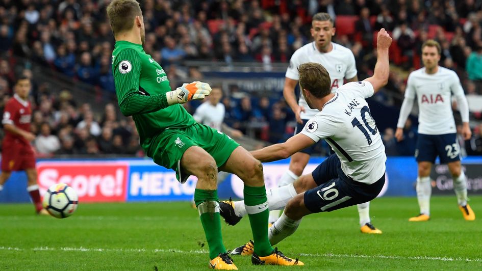 Harry Kane makes it 4-1 for Tottenham against Liverpool