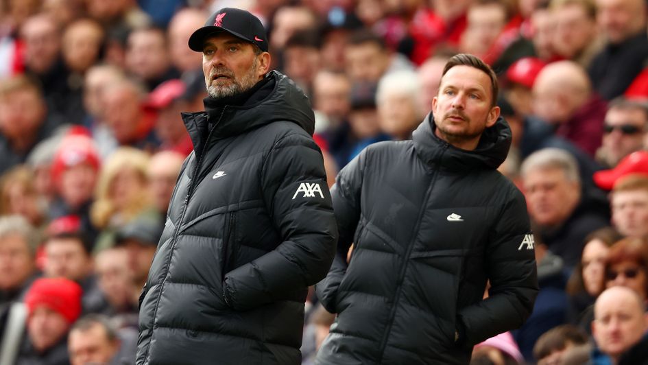 Liverpool boss Jurgen Klopp with assistant Pep Lijnders