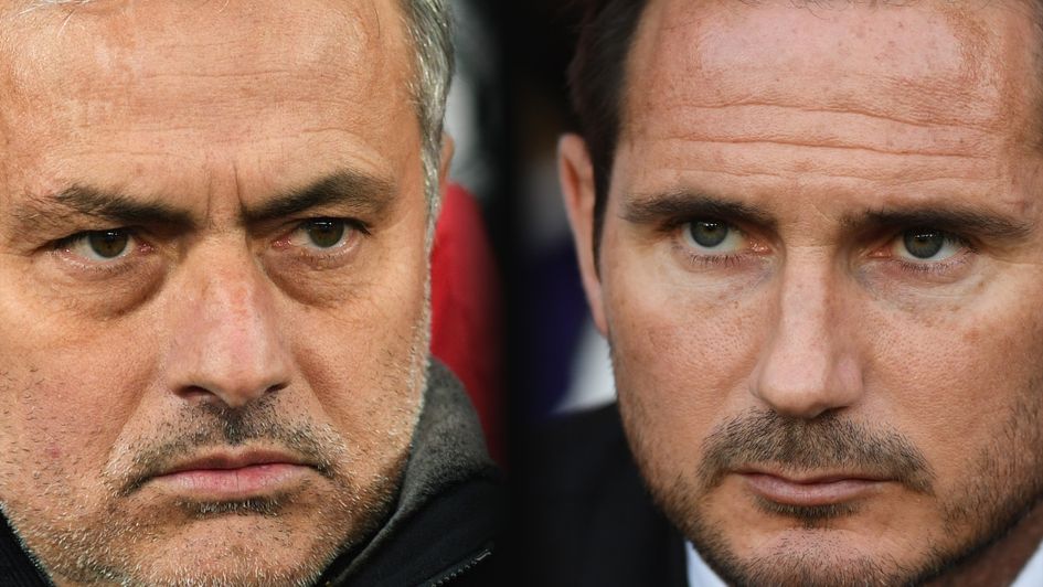 Tottenham boss Jose Mourinho and Chelsea boss Frank Lampard