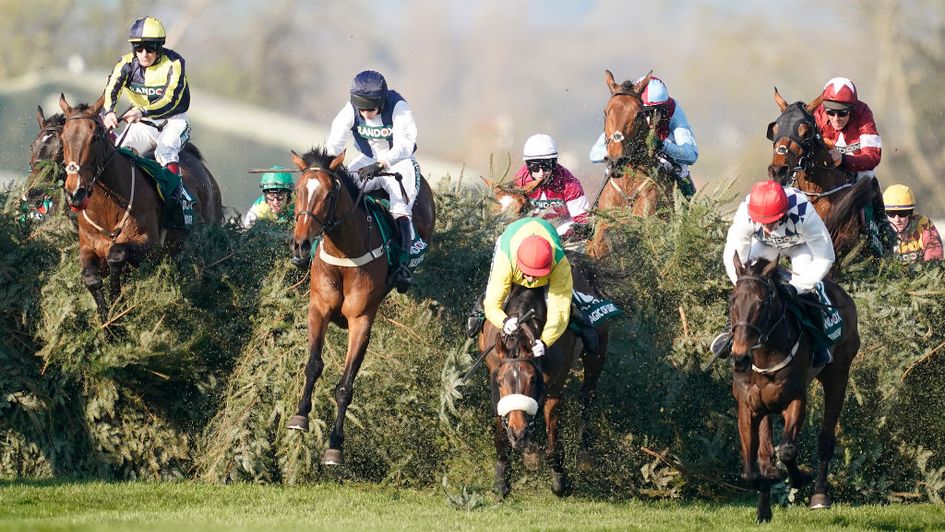 Action from the Grand National