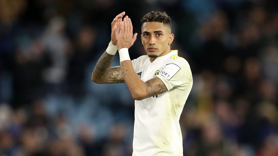 Raphinha applauds the Leeds fans
