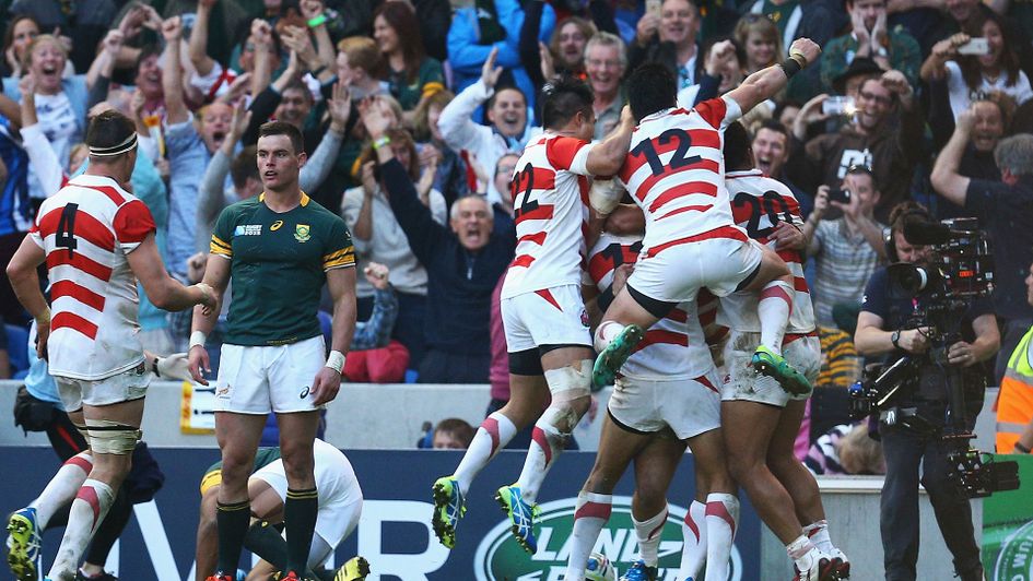 Japan caused one of the greatest World Cup upsets in 2015, as they beat South Africa 34-32