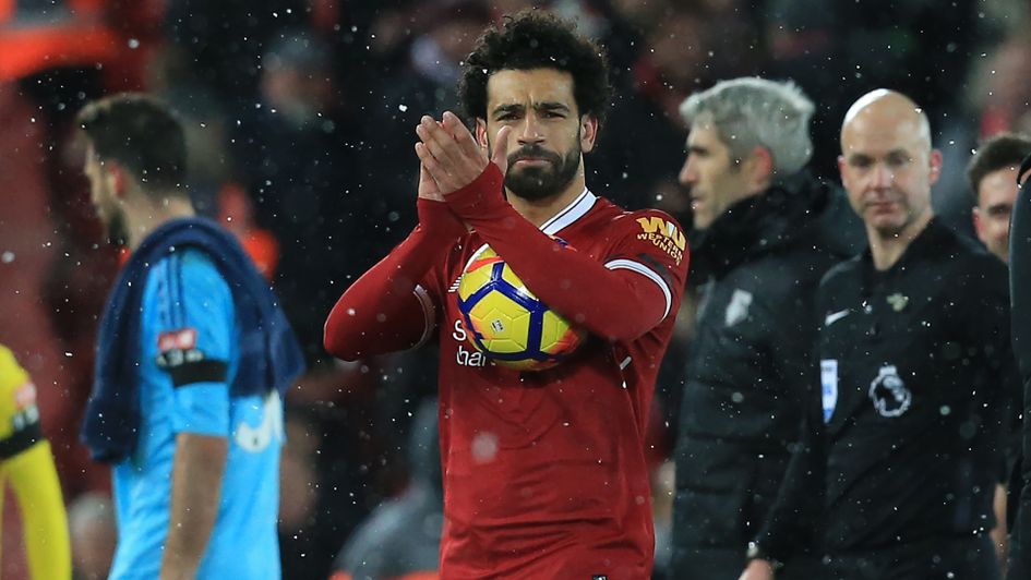 Mohamed Salah enjoys Liverpool's victory over Watford