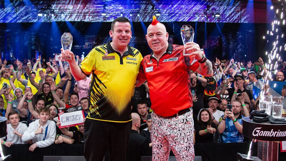 Peter Wright and Dave Chisnall (Picture: Jonas Hunold/PDC Europe)