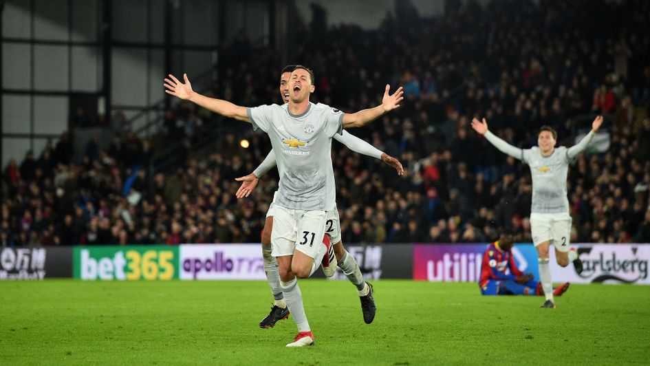 Matic celebrates goal against Palace