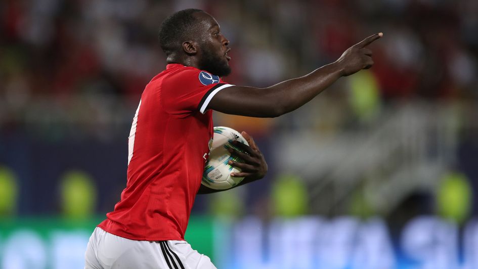 Romelu Lukaku celebrates his goal against Real Madrid