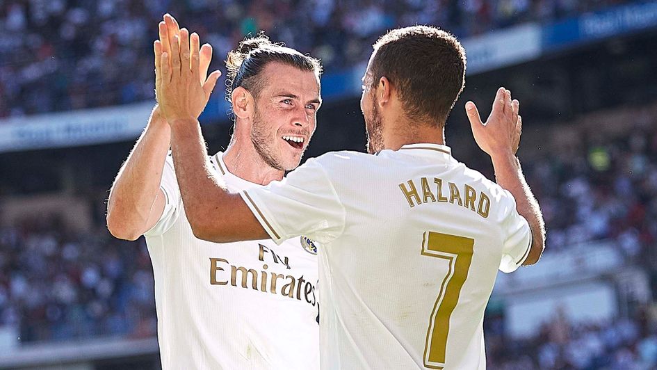 Eden Hazard with Gareth Bale in action for Real Madrid