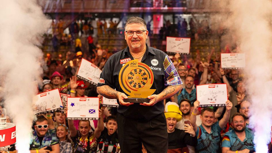 Gary Anderson wins in Germany (Picture Sascha Janne/PDC Europe)