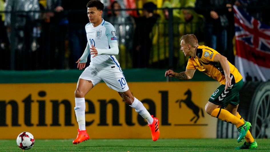 Dele Alli in action for England