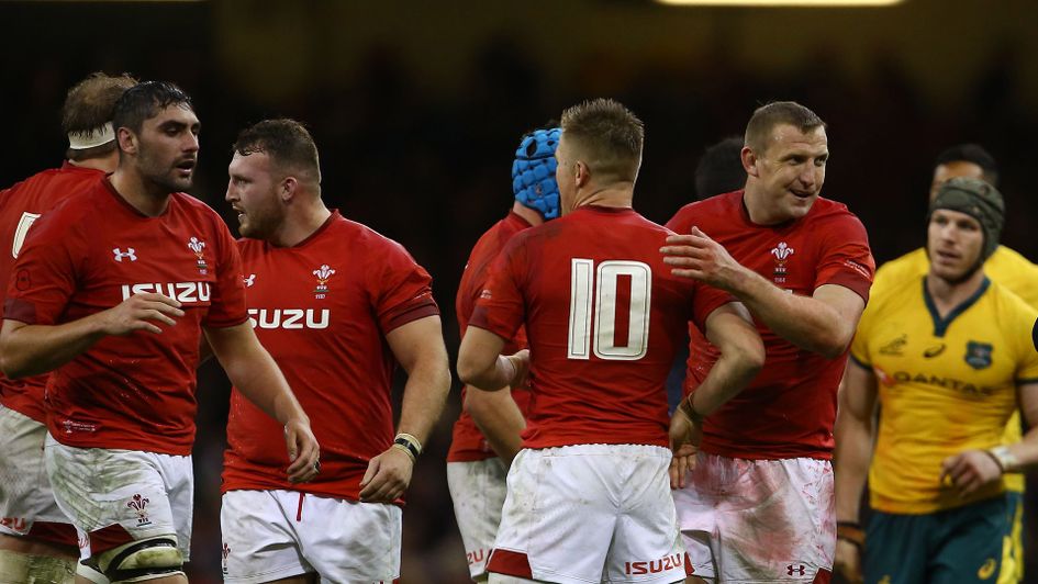 Wales celebrate beating Australia
