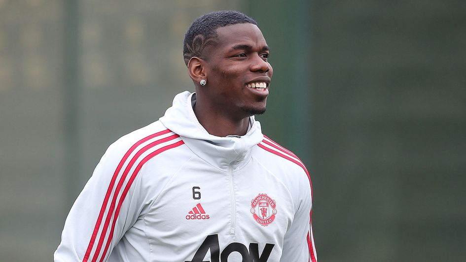 Paul Pogba: Manchester United ace pictured in training