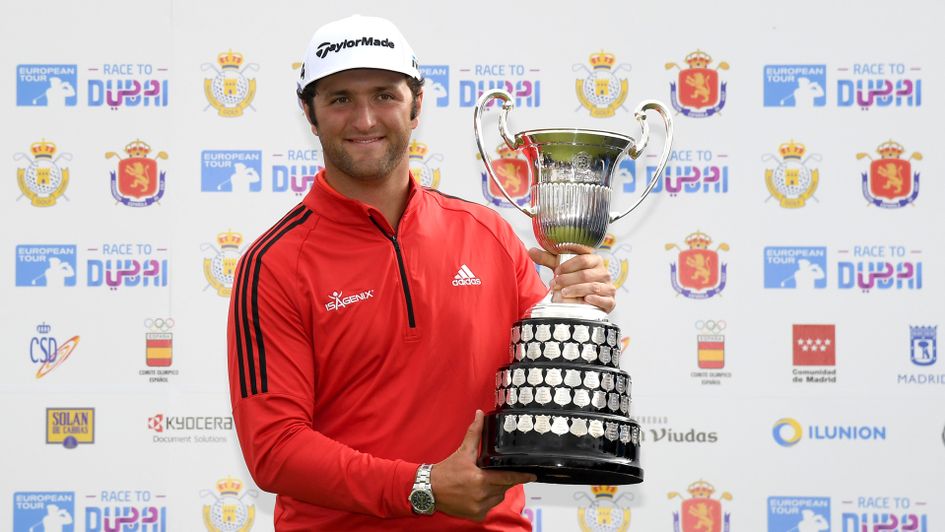 Jon Rahm with the Open de Espana trophy