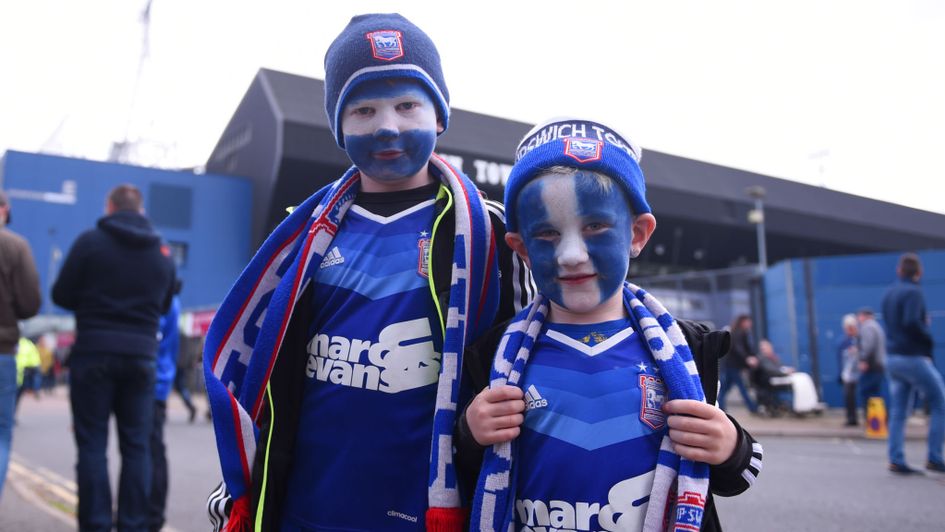 Ipswich fans at Portman Road