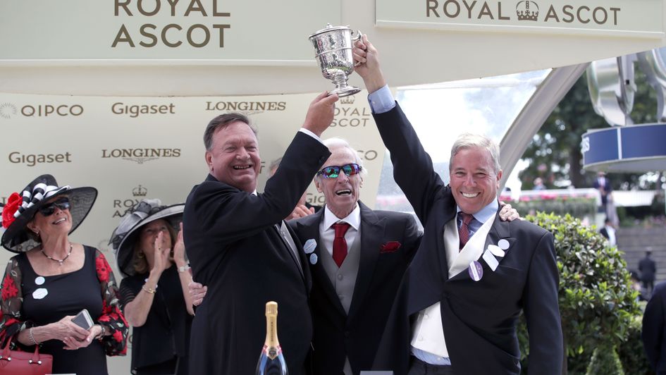 Wesley Ward (right) could be celebrating again at Royal Ascot