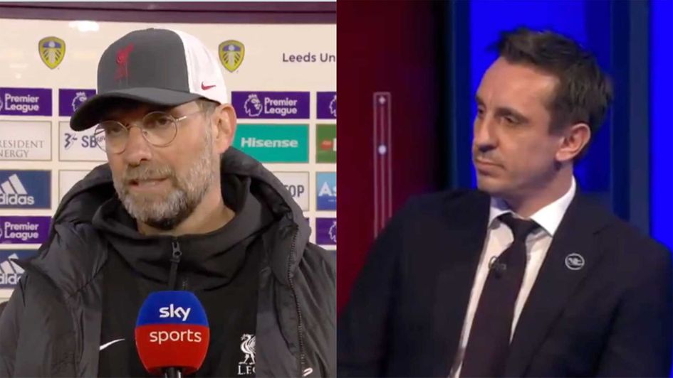 Jurgen Klopp and Gary Neville were embroiled in a war or words