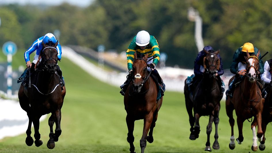 Goodie Two Shoes (centre) came out best in a tight finish