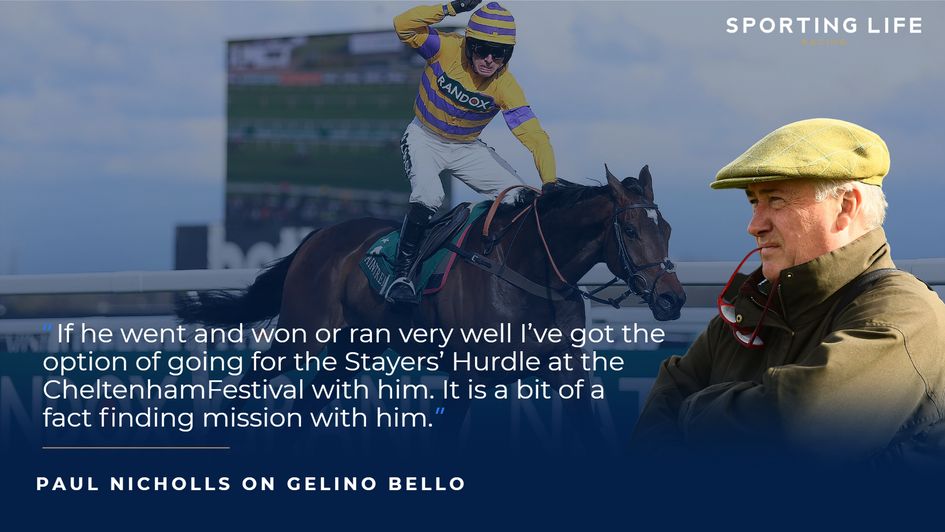 Paul Nicholls on Trials Day team