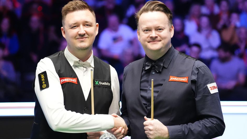 Kyren Wilson and Shaun Murphy before the Masters final