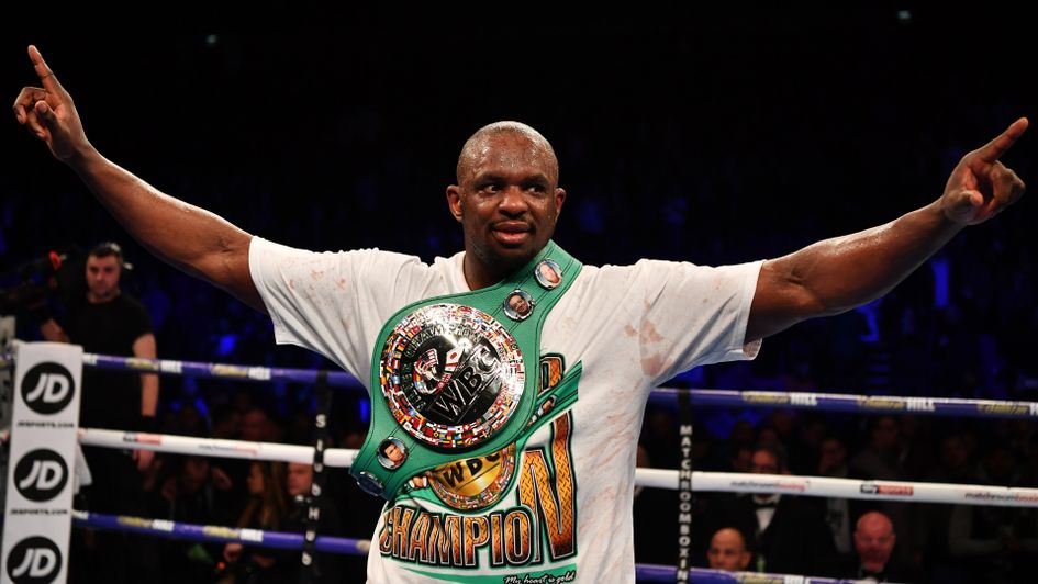 Dillian Whyte celebrates