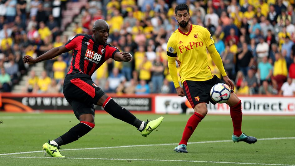 Benik Afobe gets a shot away