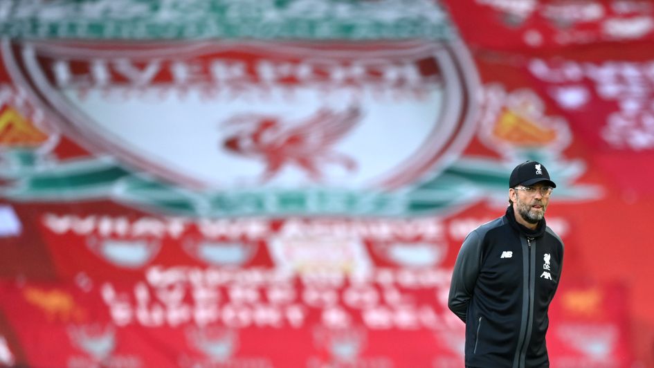 Jurgen Klopp watches on at an empty Anfield as Liverpool face Crystal Palace