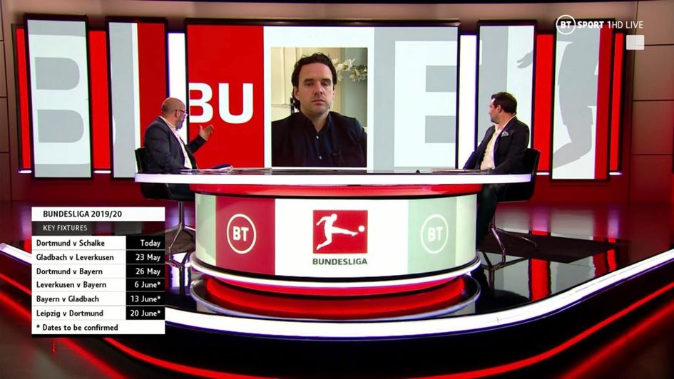 Owen Hargreaves on-screen in the BT Sport studio