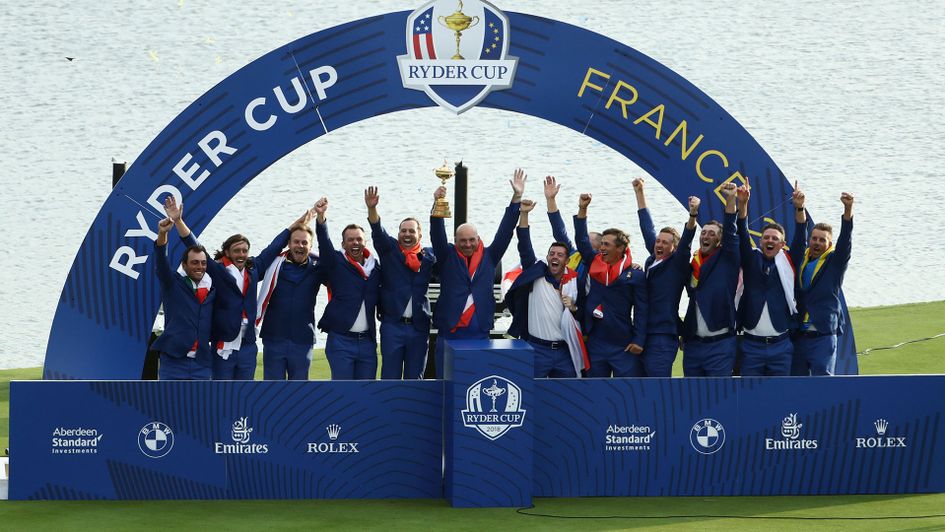 Captain Thomas Bjorn lead Europe at a seven point Ryder Cup victory