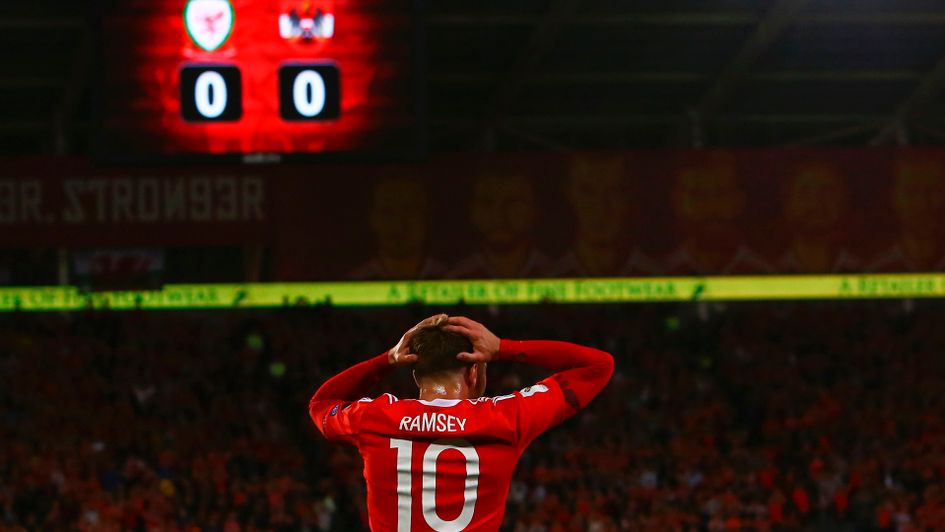 Aaron Ramsey during Wales' clash against Austria