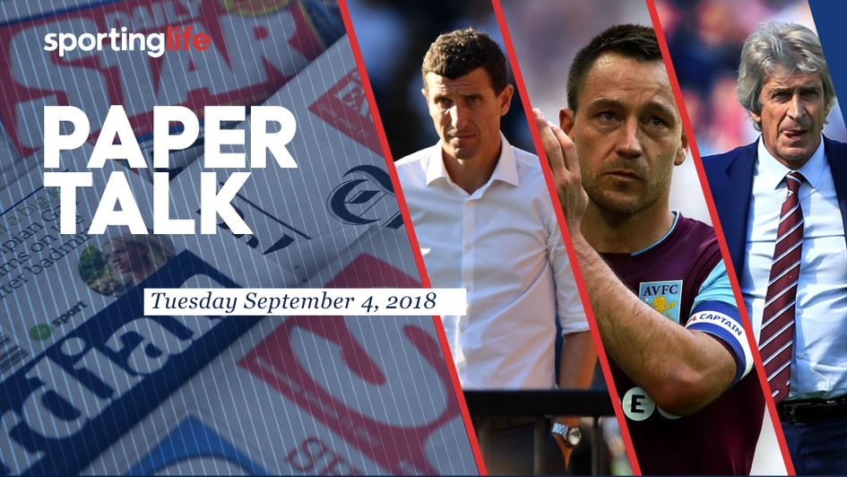 Paper Talk: Javi Gracia, John Terry and Manuel Pellegrini all feature