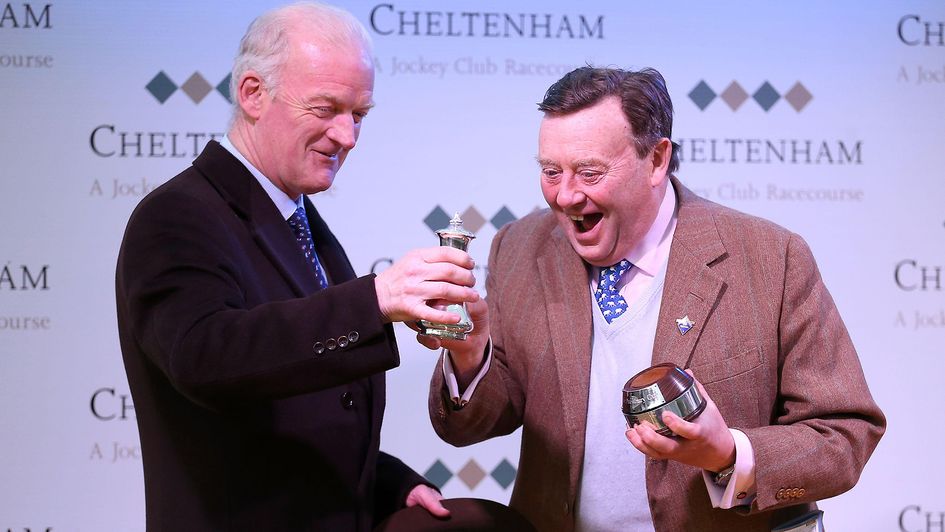 Willie Mullins and Nicky Henderson with the Prestbury Cup