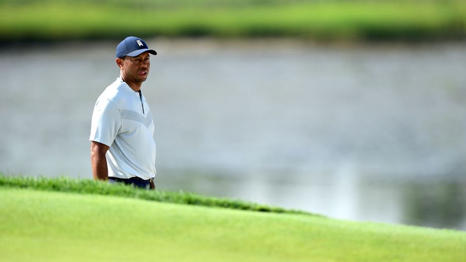 Tiger Woods struggled on Thursday at Liberty National