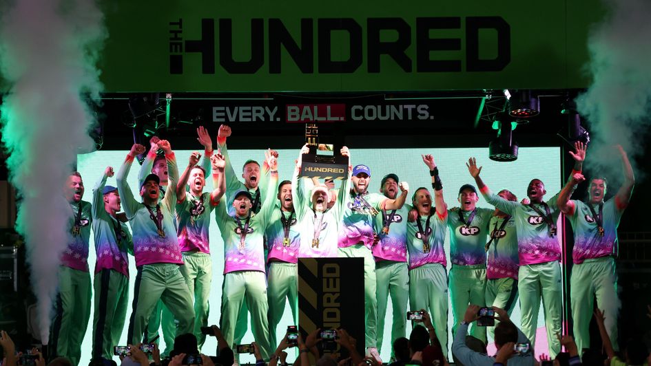 Oval Invincibles celebrate victory in 2024