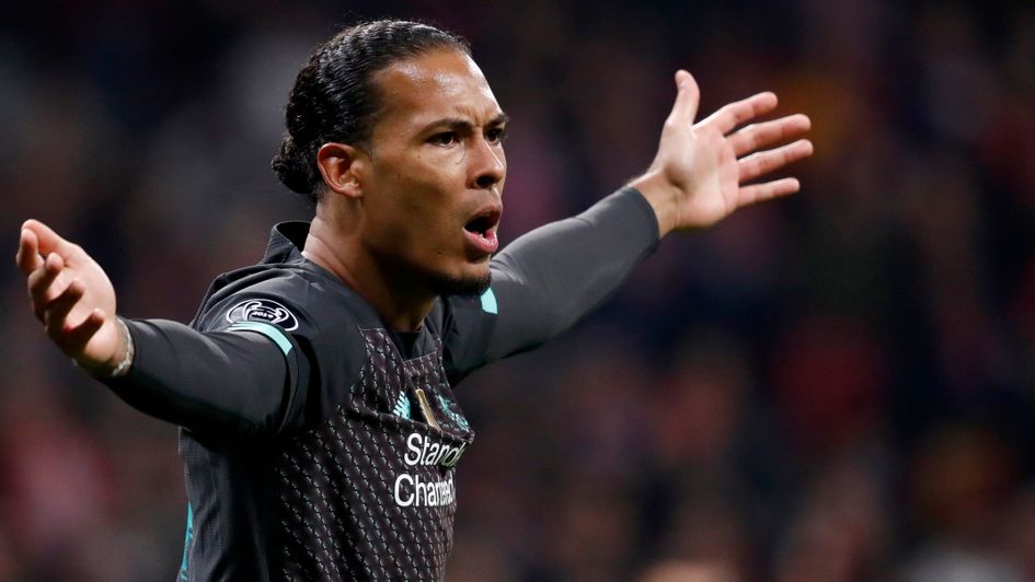 Virgil van Dijk: Liverpool defender pictured in the Champions League last 16 defeat at Atletico Madrid