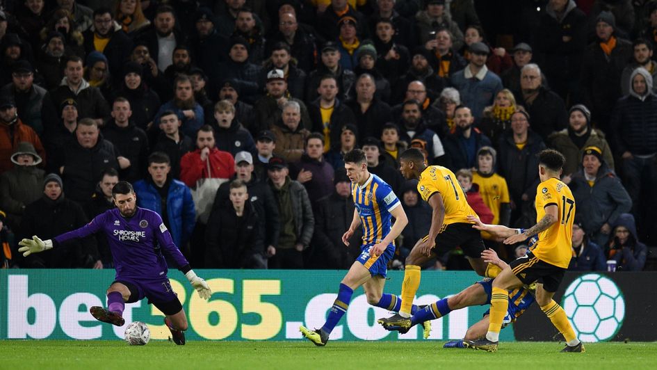 Ivan Cavaleiro: The Wolves attacker scores against Shrewsbury in the FA Cup