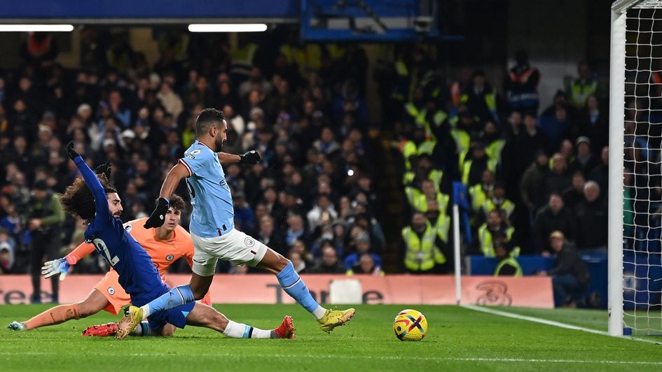 Riyad Mahrez scores for Manchester City
