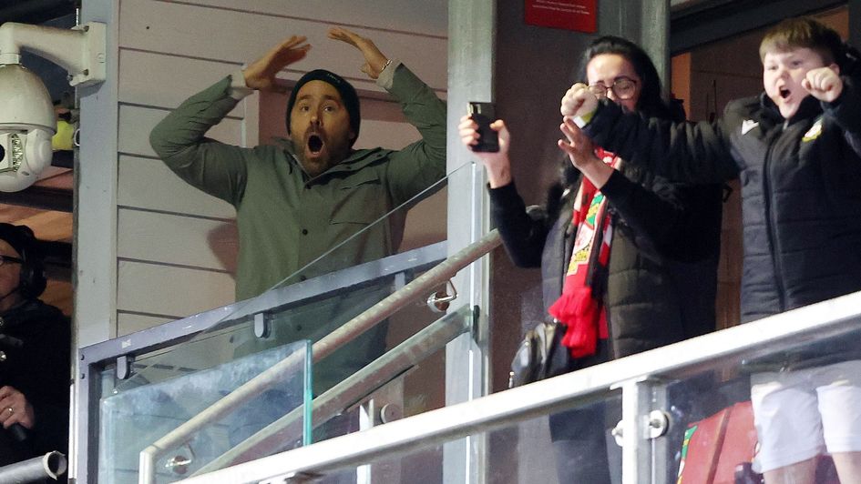 Ryan Reynolds' reacts during Wrexham's draw with Sheffield United