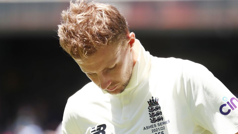 A dejected Joe Root after the third Test