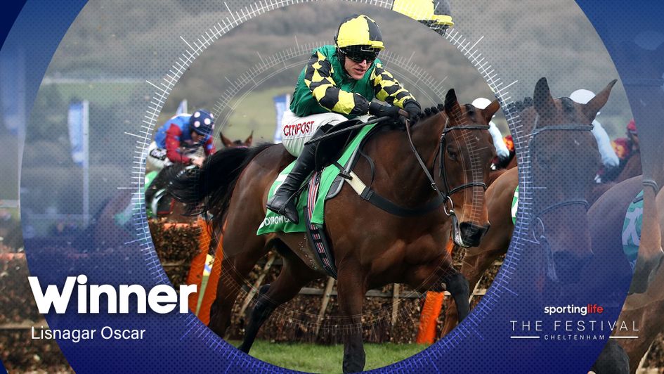 Lisnagar Oscar won the Stayers Hurdle