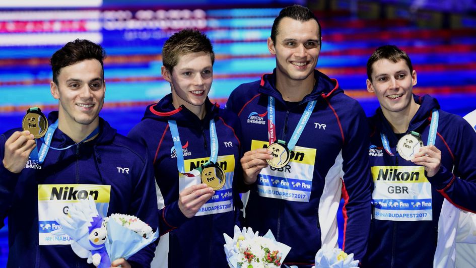 GB's men's 4x200m freestyle relay team won gold in Budapest
