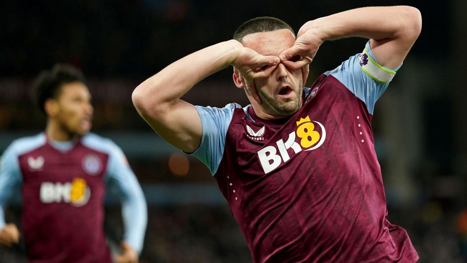 John McGinn celebrates his goal against Arsenal