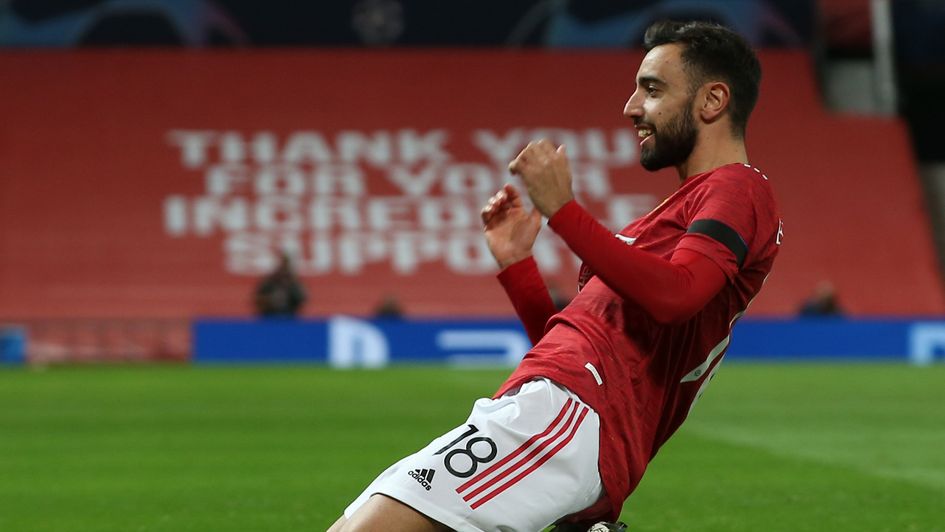 Bruno Fernandes celebrates