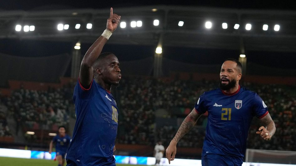 Cape Verde celebrate scoring against Ghana