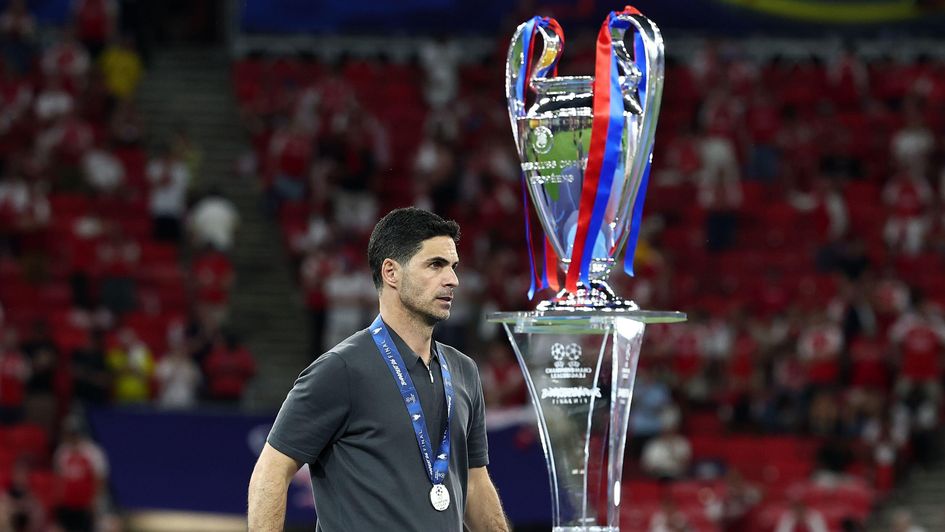 Mikel Arteta couldn't get his hands on the Champions League trophy