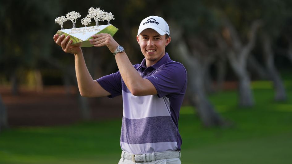 Matt Fitzpatrick with the Andalucia Masters trophy