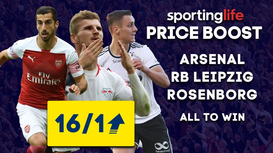 Sporting Life Price Boost: Arsenal, Leipzig and Rosenborg feature
