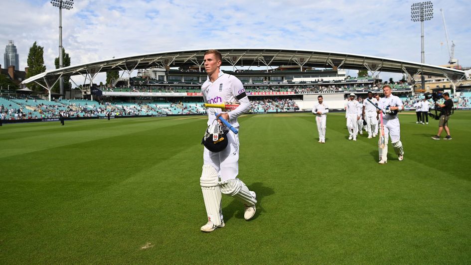 Zak Crawley soaks up the applause at the Oval