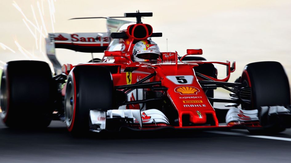 Sebastian Vettel of Ferrari