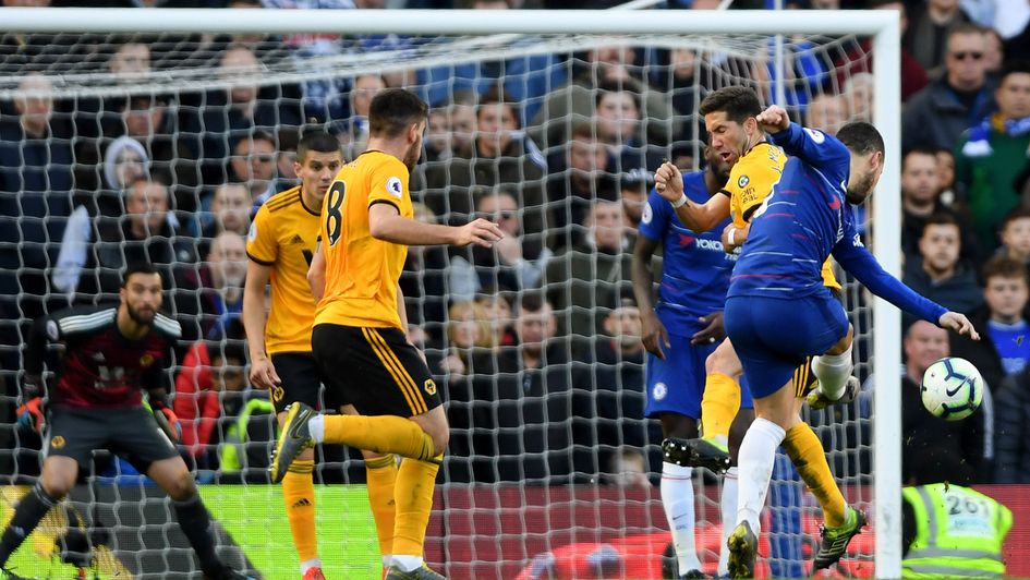 Eden Hazard: The Belgian forward scores a late equaliser for Chelsea against Wolves at Stamford Bridge