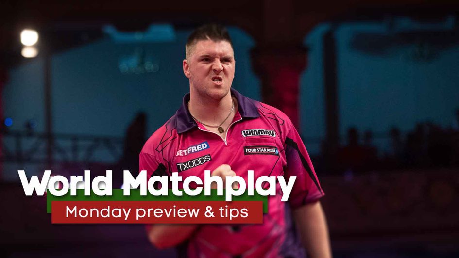 Daryl Gurney is in action at the World Matchplay on Monday