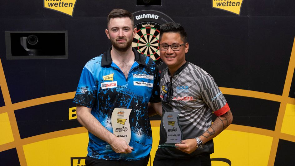 Luke Humphries and Rowby-John Rodriguez (Picture: Kais Bodensieck/PDC Europe)